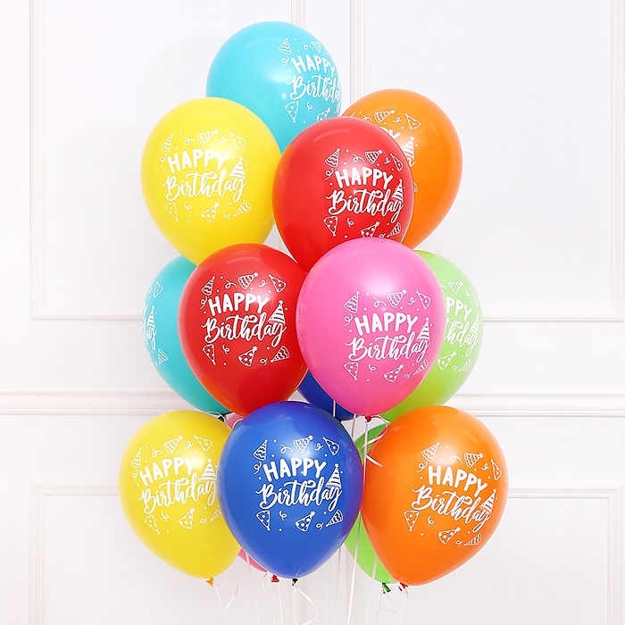 헬륨풍선 생일고깔혼합