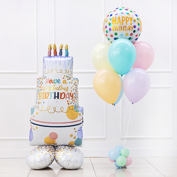 생일딜리버리팩 생일팬시케익 헬륨풍선세트